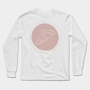 Pink Chalk Pizza Logo Long Sleeve T-Shirt
